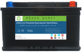 LiFePO4-Supercapacitor Hybrid Battery-PBLIF12853