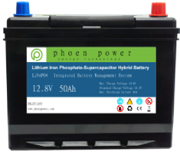 LiFePO4-Supercapacitor Hybrid Battery-PBLIF12855